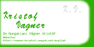 kristof vagner business card